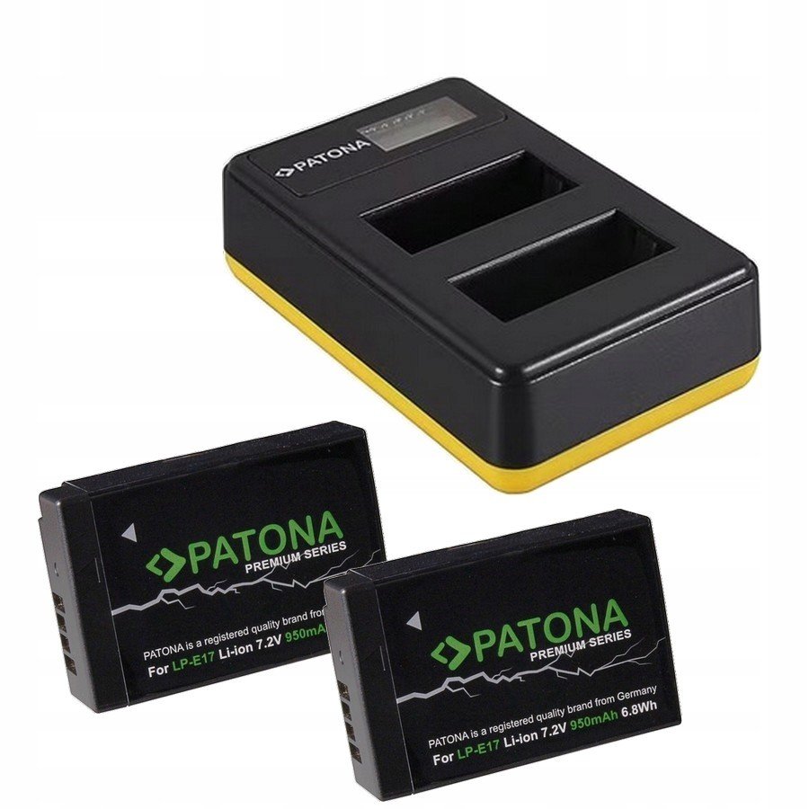 Nabíječka Patona Dual LCD LP-E17 2X Baterie