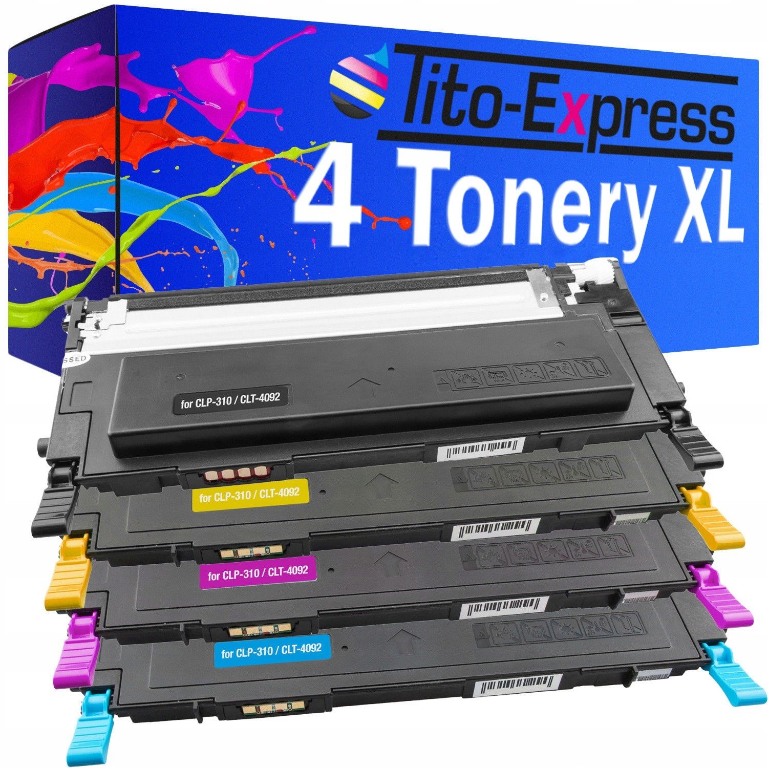 4x Toner pro Samsung CLT-4092S CLP-310 CLX-3170 XXL