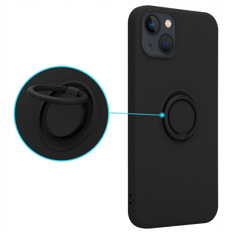Pouzdro Silicon Ring pro iPhone 12 Pro Max černé