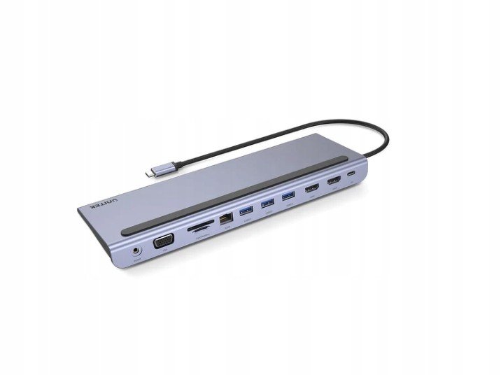 Usb hub 11v1 Usb-c Unitek D1022B RJ45 Mst 100W