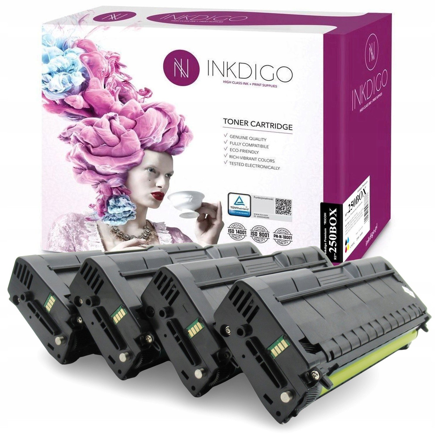 4x Toner Zamiennik pro Ricoh Aficio Spc 250 260 261