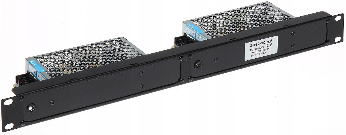 Napájecí adaptér ZR12-100X2 2x12V DC 2x 8.5A rack 19