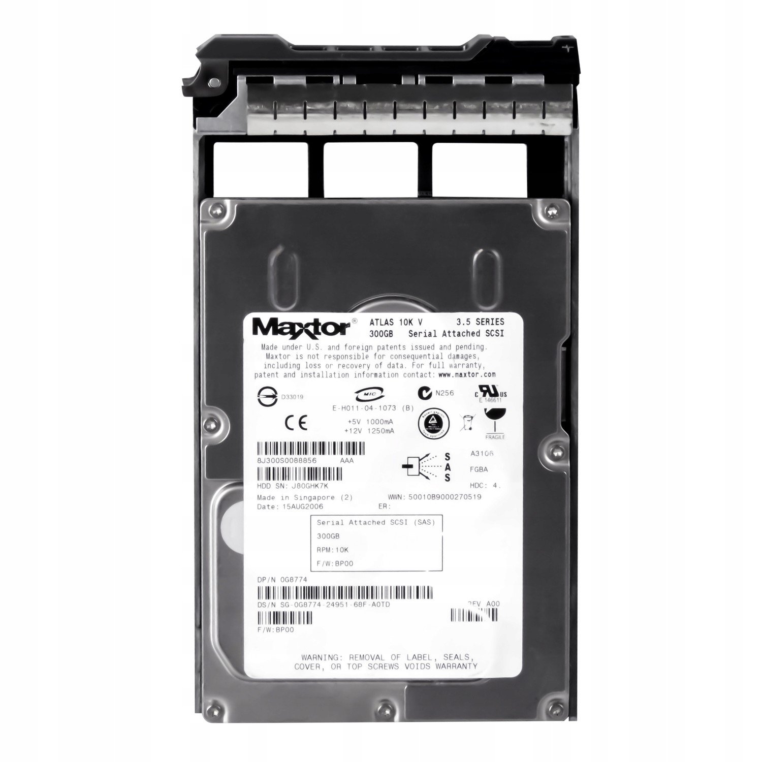 Dell 0G8774 300GB 10K 16MB Sas 3.5'' 8J300S0