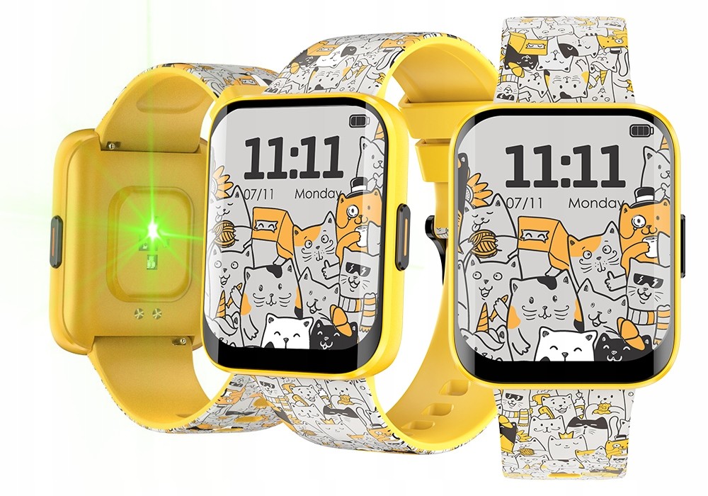 Chytré hodinky pro teenagery Bemi Omi žlutošedé