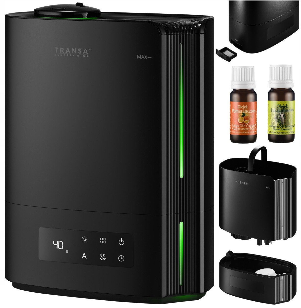 Zvlhčovač vzduchu Aromaterapia MistyBlack 4,8L