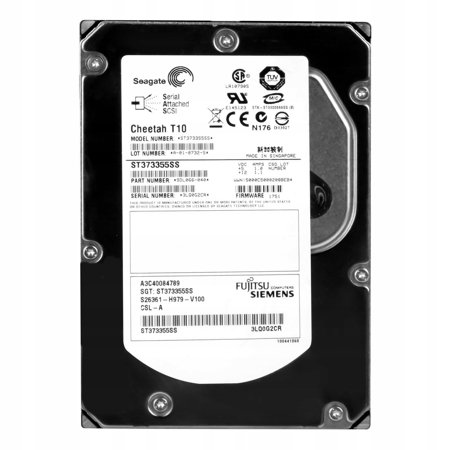 Fujitsu S26361-H979-V100 73GB 10K 16MB Sas 3,5''