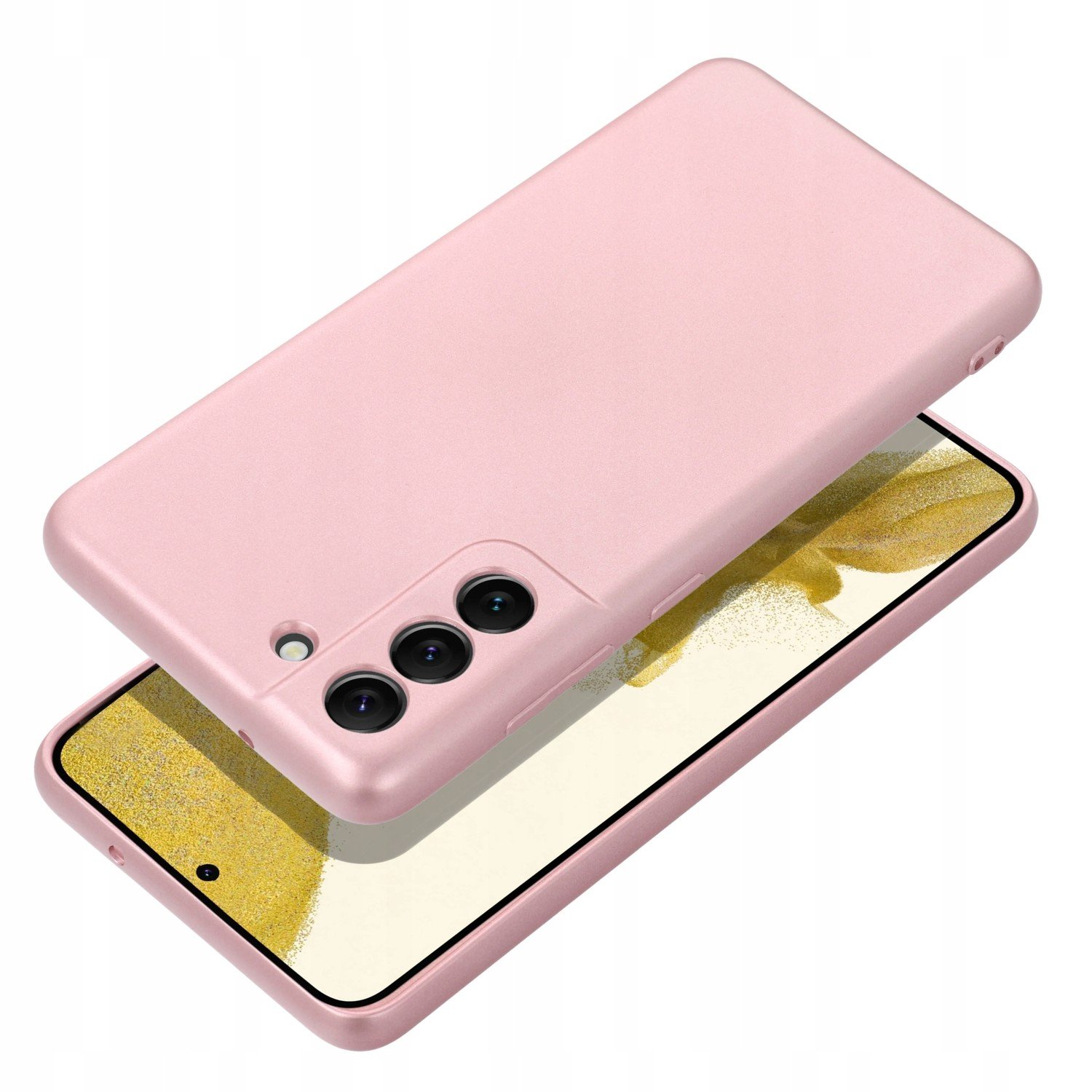 Pouzdro Metallic pro Samsung S23 Plus růžové