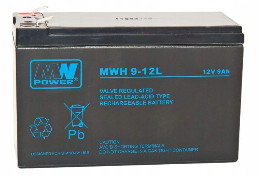 Mwh 9-12L Baterie 12V, 9Ah Mw Power T2