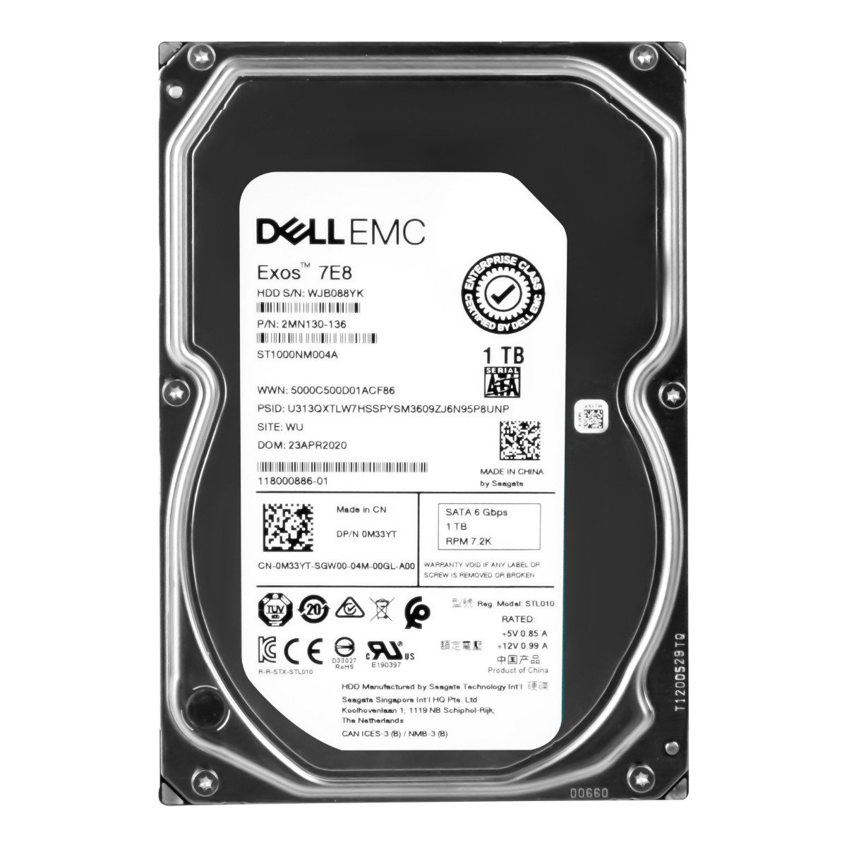 Dell 0M33YT 1TB 7.2K Sata III 3.5'' ST1000NM004A