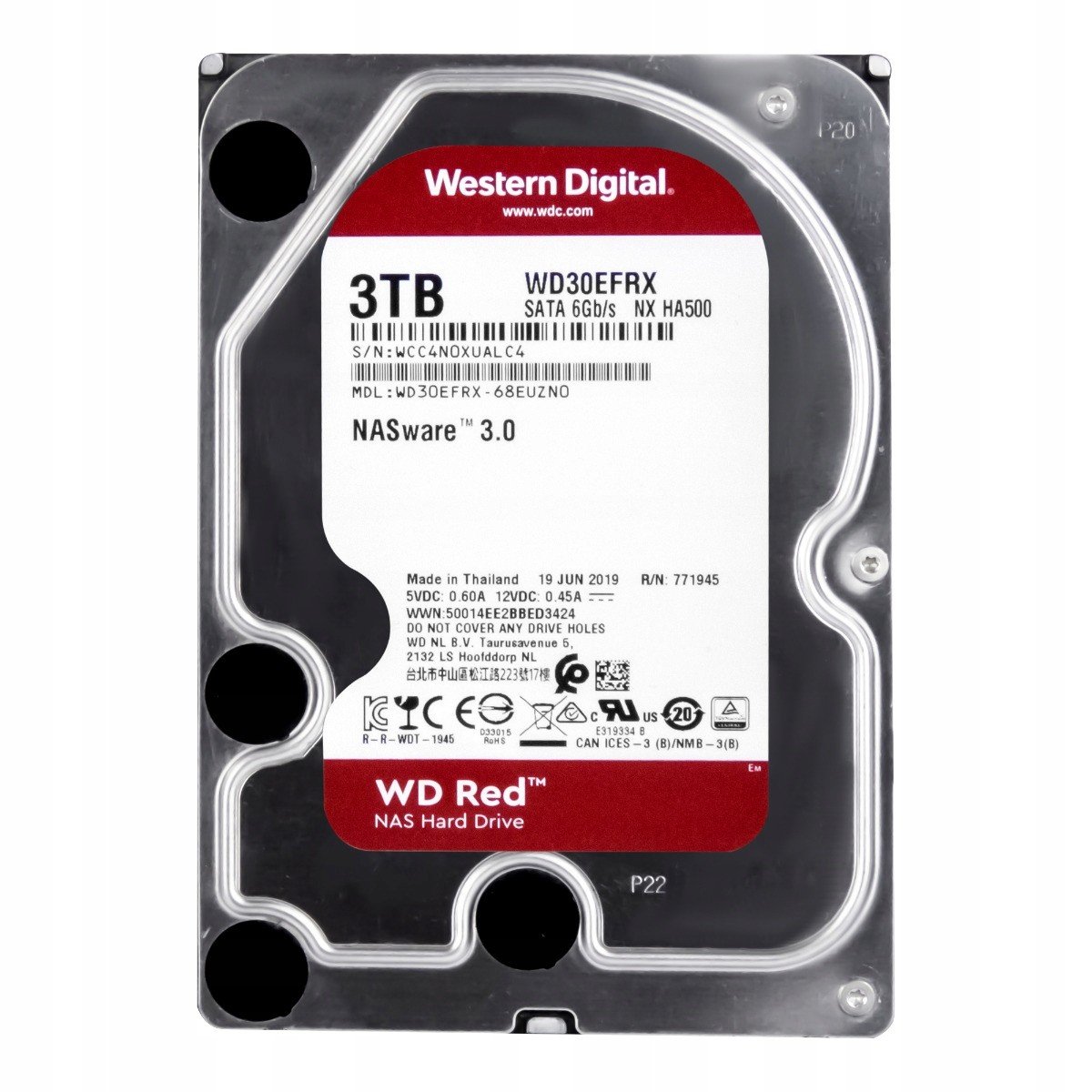 Wd Red 3TB 5.4K Sata III 3.5 WD30EFRX 3.0 Nx HA500