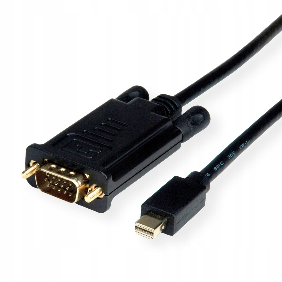 Kabel MiniDisplayPort Vga M/M černý 5m