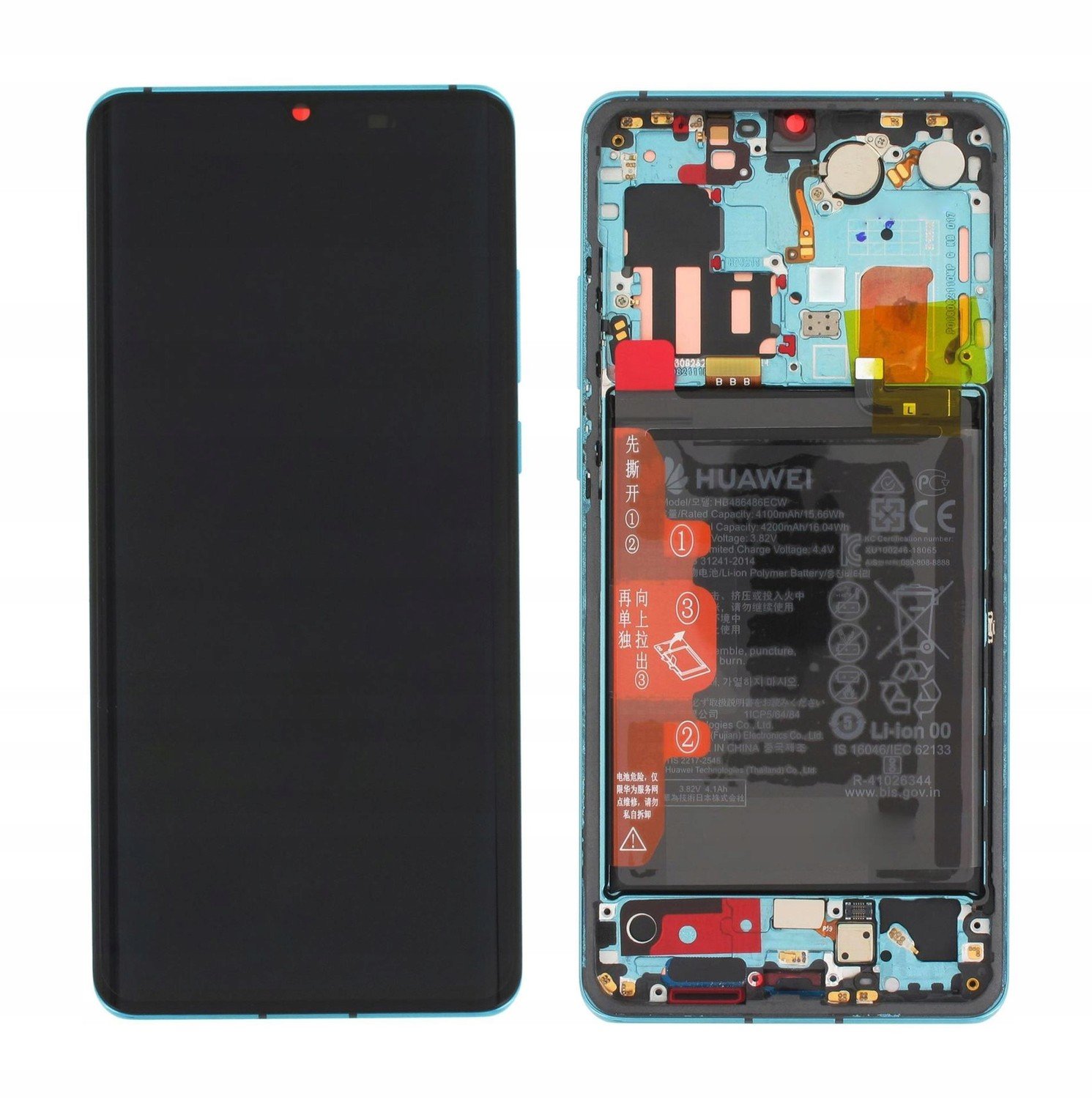 Displej S Baterií Huawei P30 Pro Modré Ory