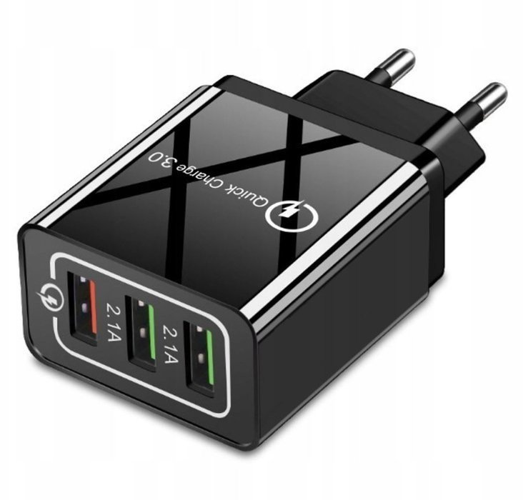 Rychlonabíječka Usb Quick Charge 3.0 Černá