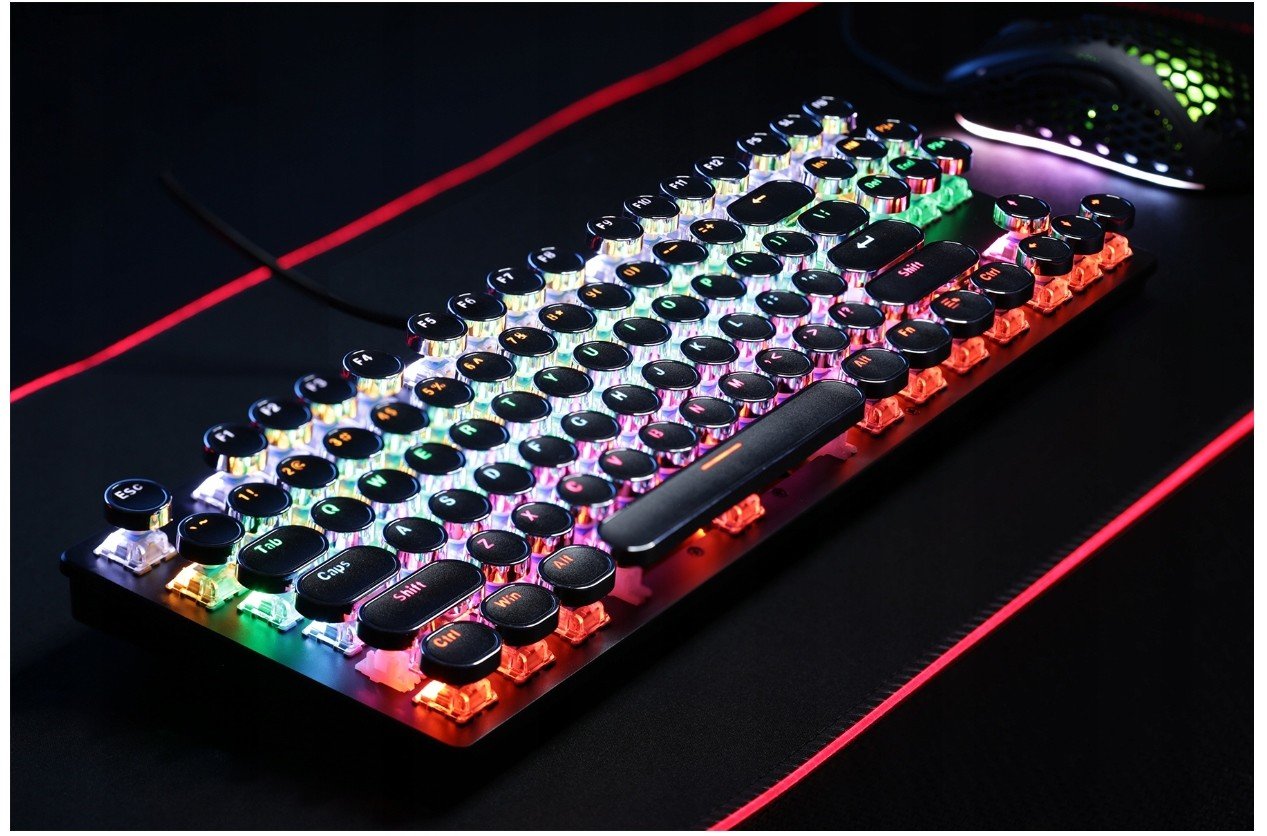 Herní Klávesnice Pro Hráče Led Rgb Retro