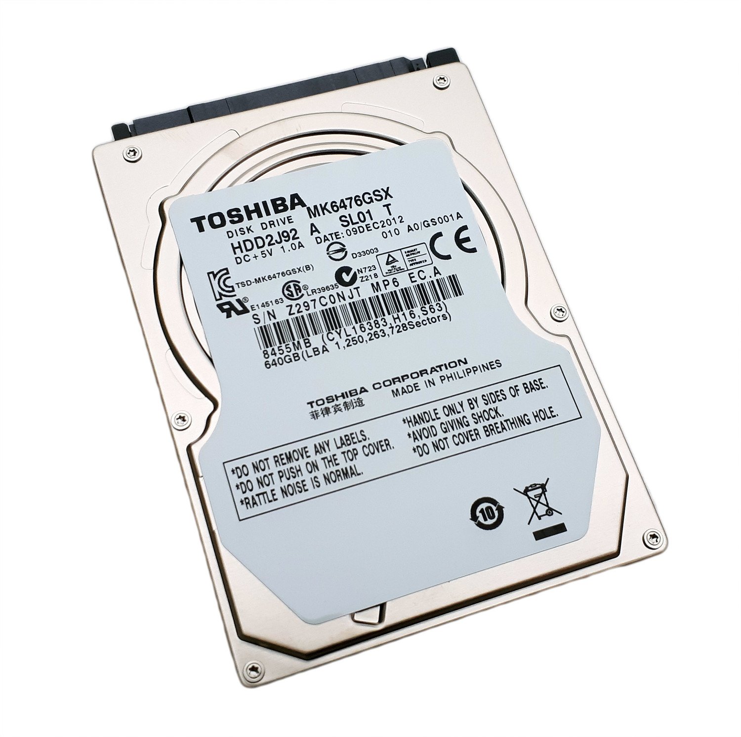 Nový Disk Toshiba 640GB Sata MK6476GSX