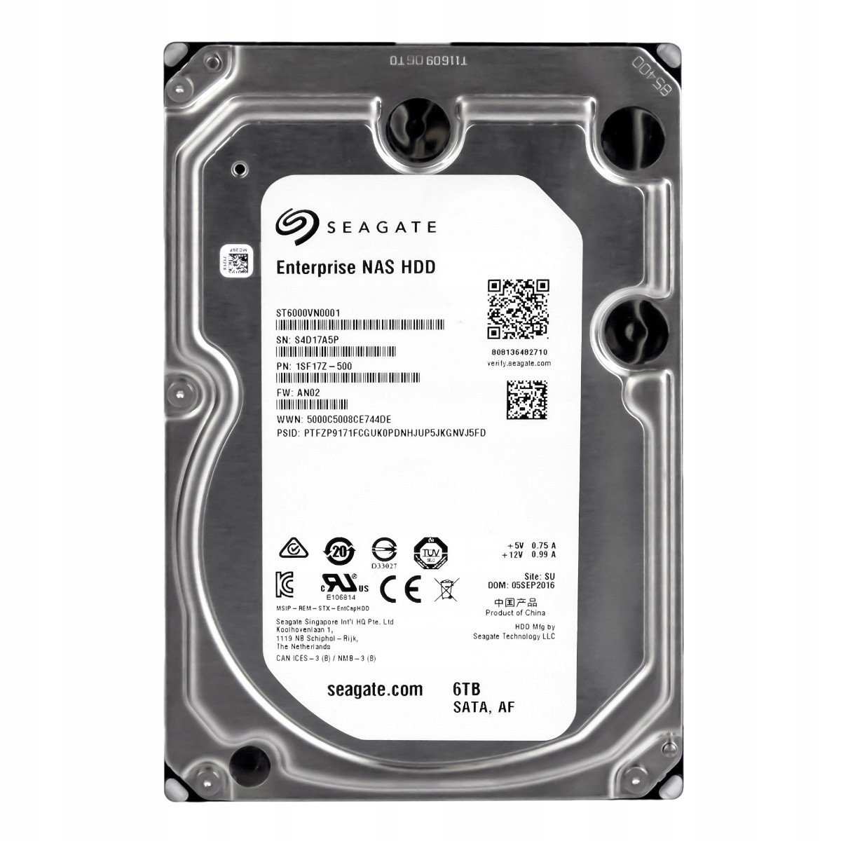 Seagate 6TB 7.2K 128MB Sata III 3.5'' ST6000VN0001