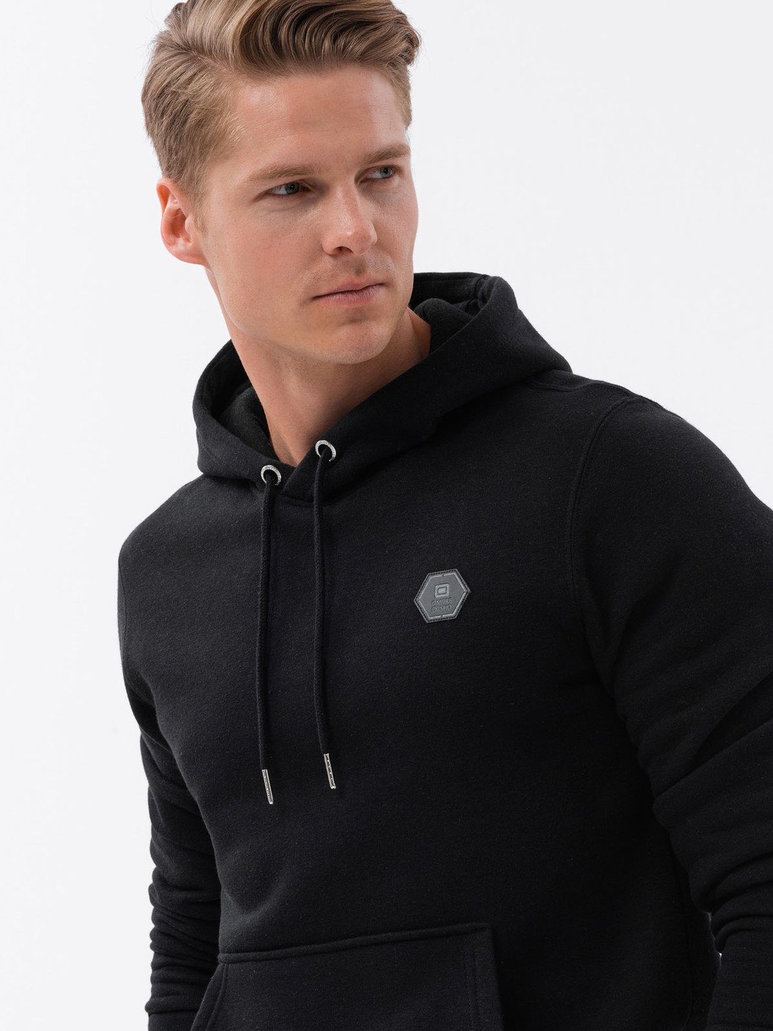 Ombre Men's kangaroo hoodie - black