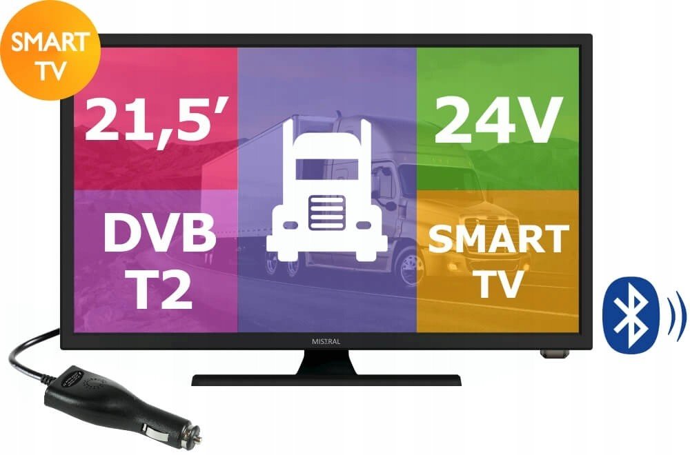 Mistral MI-TV2155HDS Tv 21,5'' Smart 12V 24V Dvb-t