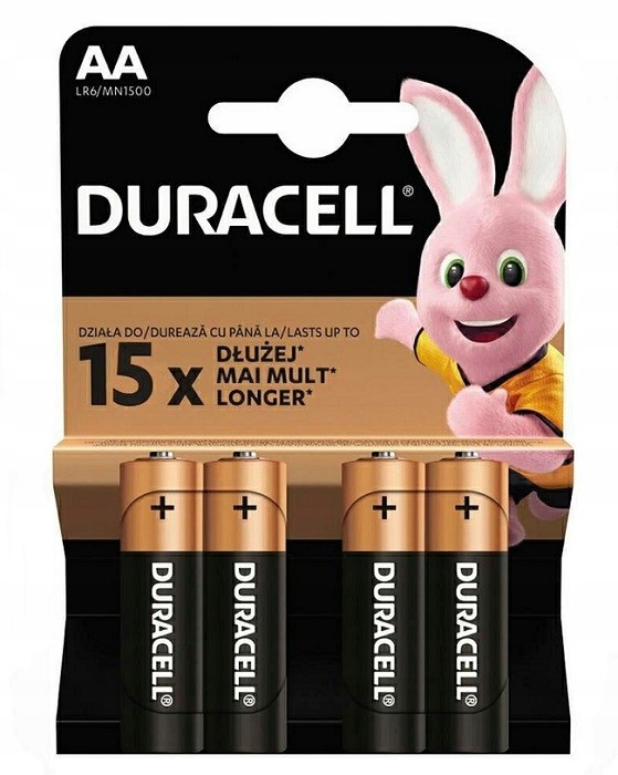 Duracell originální Alkalické Baterie LR6 Aa 4ks