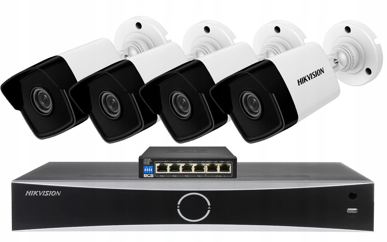 Set Hikvision Acusense 4 kamer DS-2CD1021-I