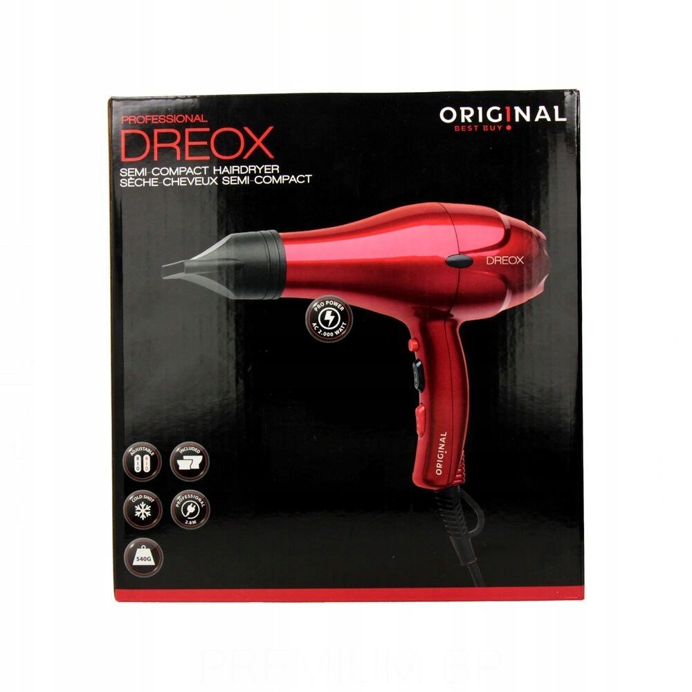 Vysoušeč vlasů Sinelco Original Dreox Red (200