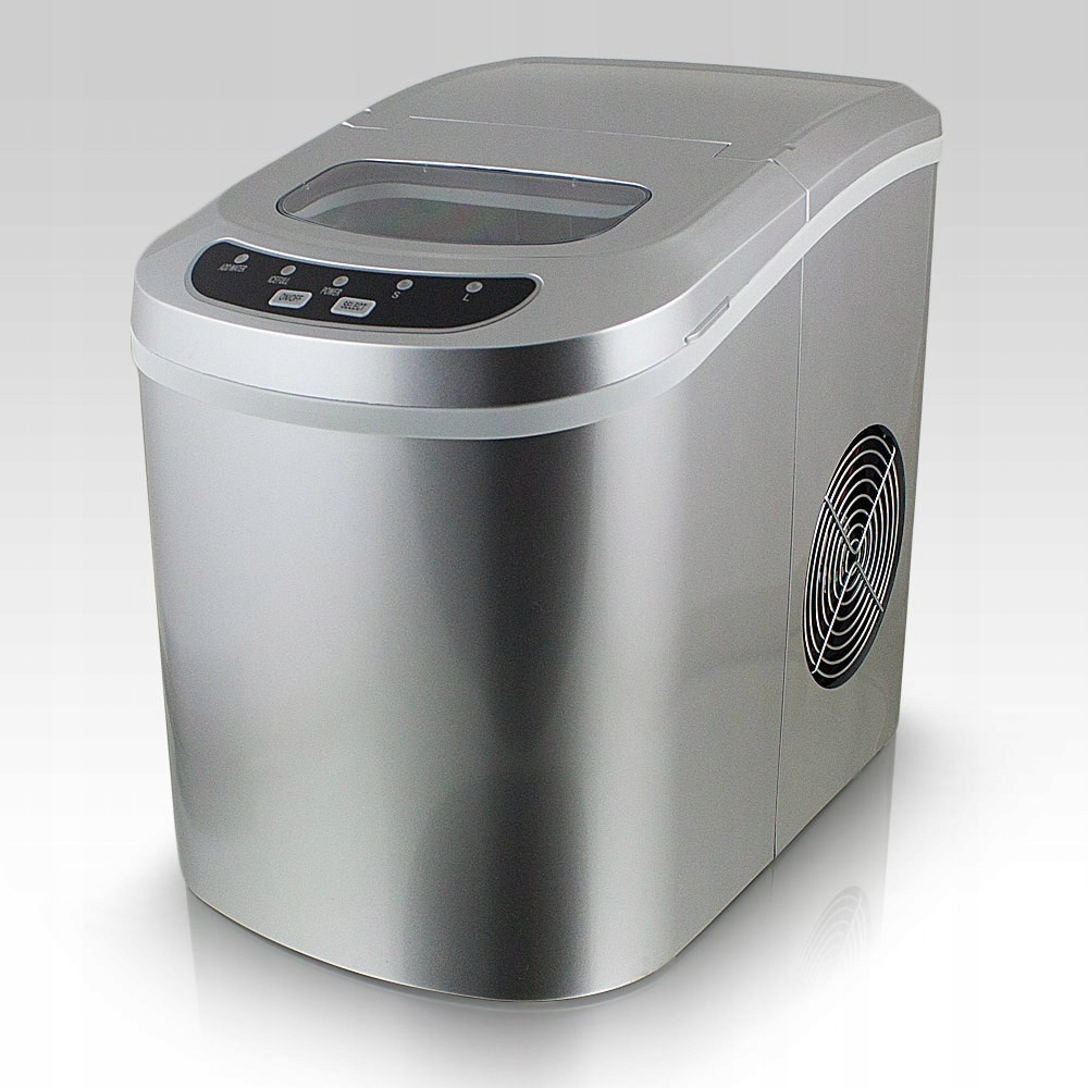 Stolní výrobník ledu stříbrný výkonný Bituxx