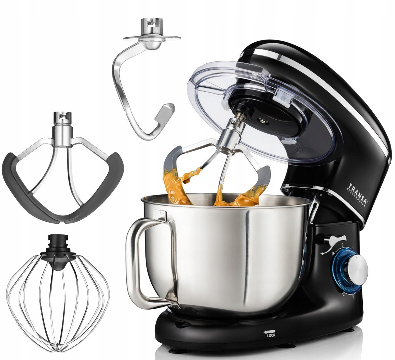 Robot Kuchyňské Planetarny BlackChef 2200W 6L