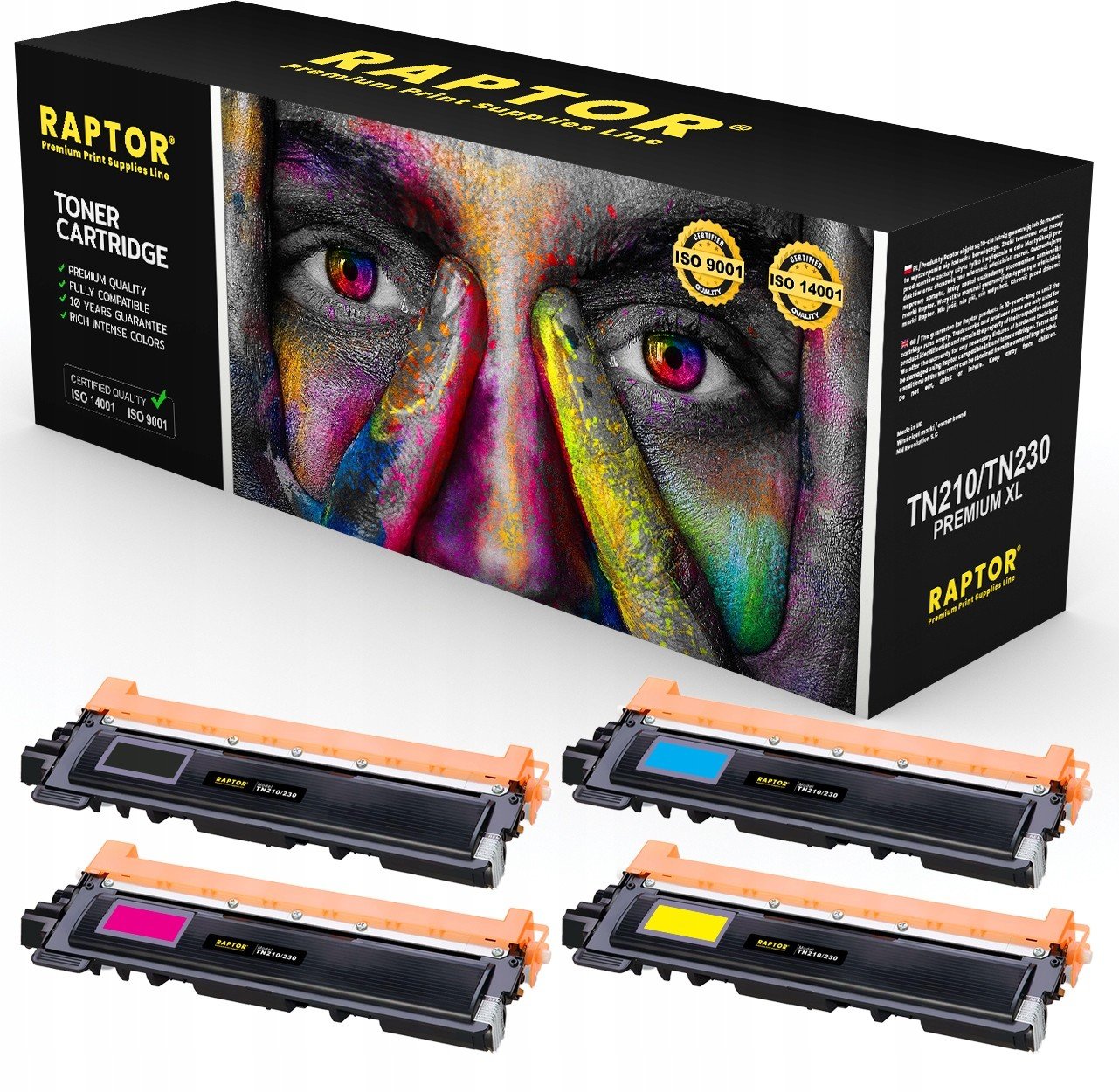 4x Toner Pro Brother TN210 230 MFC-9120CN 9125CN