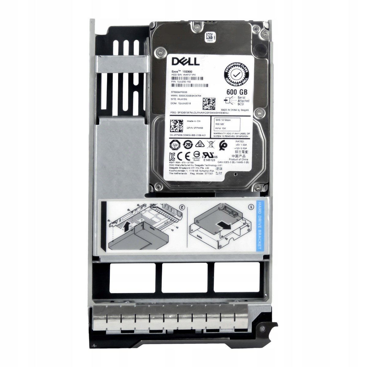 Dell 0FPW68 600GB 15k 256MB SAS-3 3.5' ST600MP0036