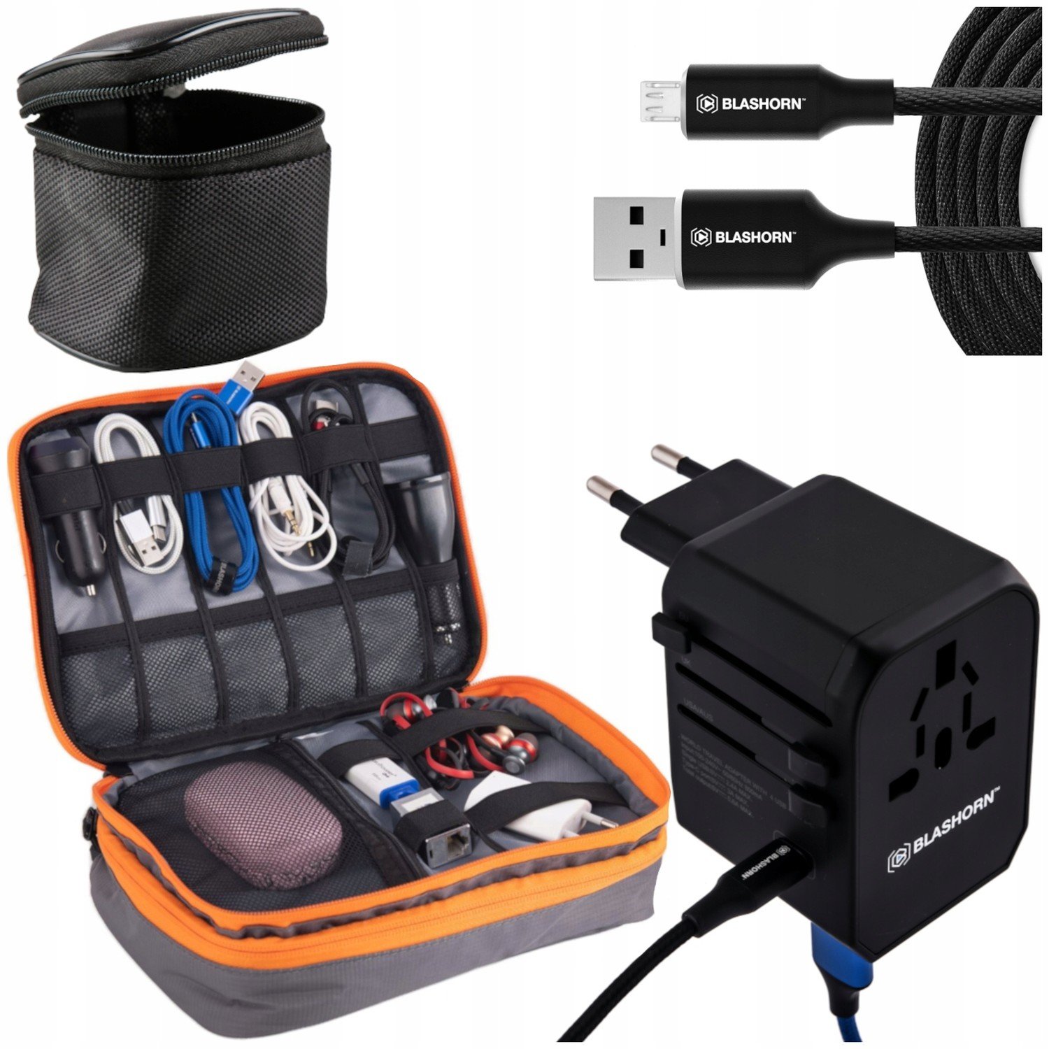 Set Adapter Velký Organizer Cestovní Kabel micro