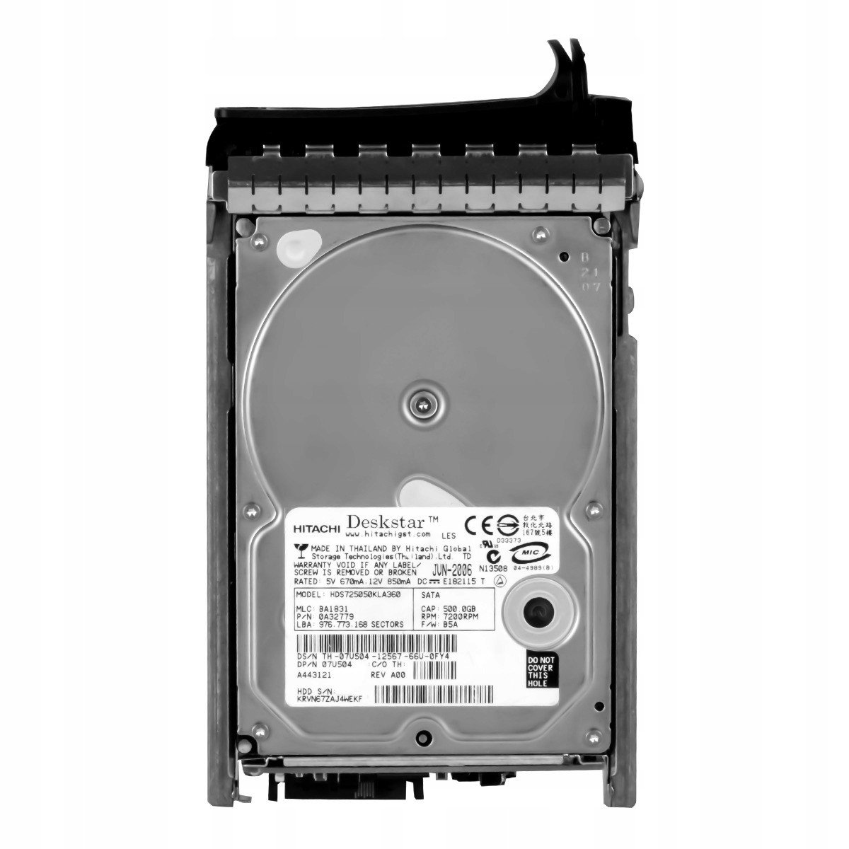 Dell 07U504 500GB 7.2K Sas 3.5'' HDS725050KLA360