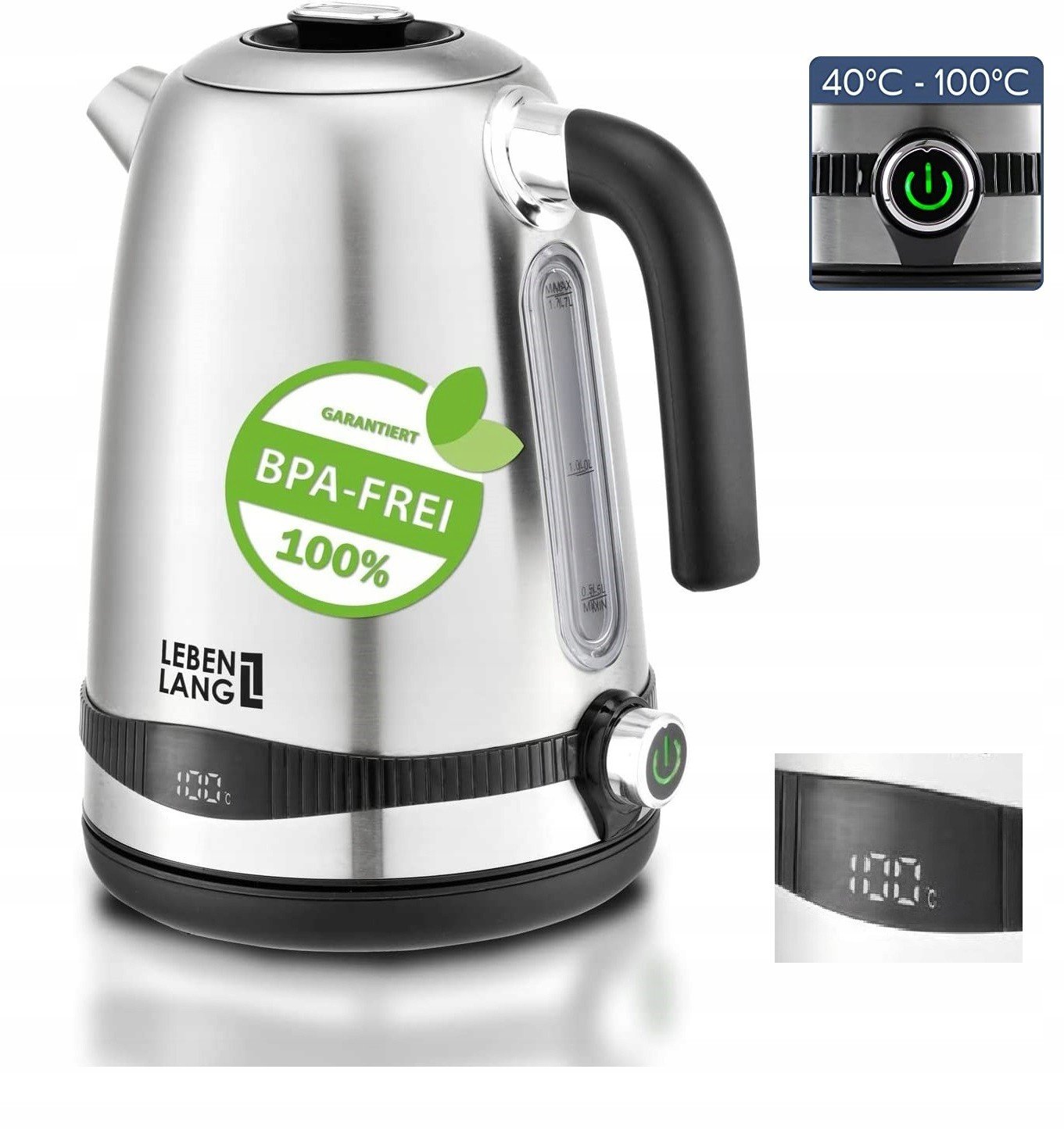 Rychlovarná konvice Nerezová ocel Regulace Lebe