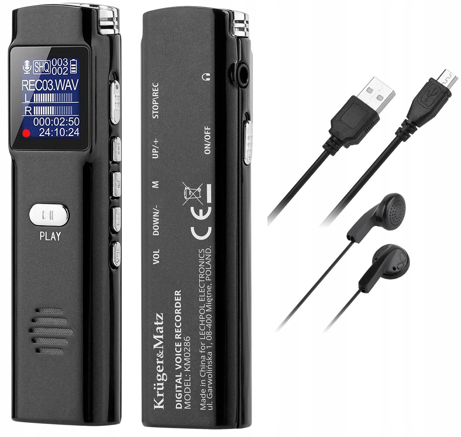 Digitální diktafon Kruger&Matz 8GB