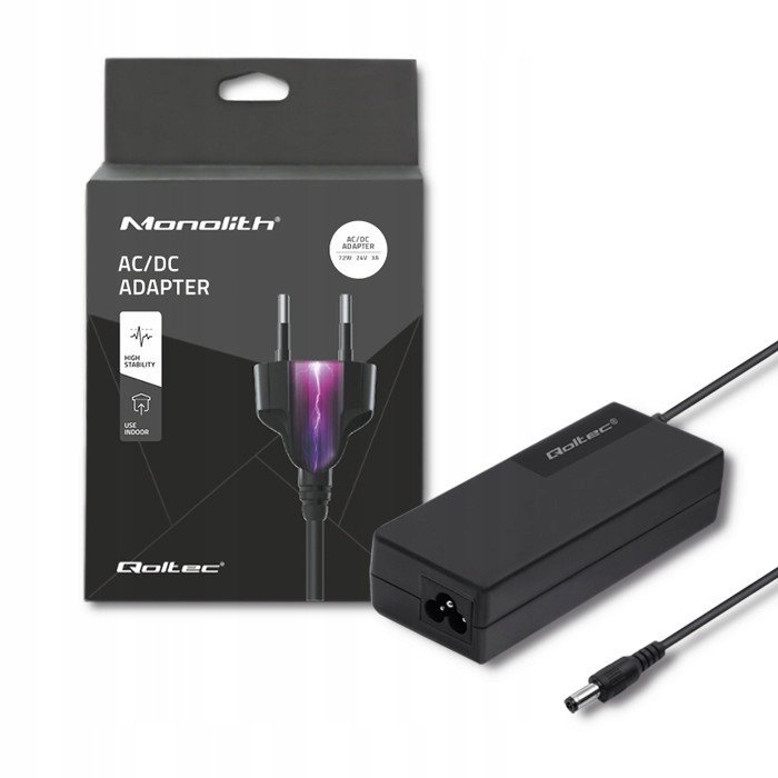 Qoltec Stolní napájecí adaptér 72W 24V 3A 5.5*2.5