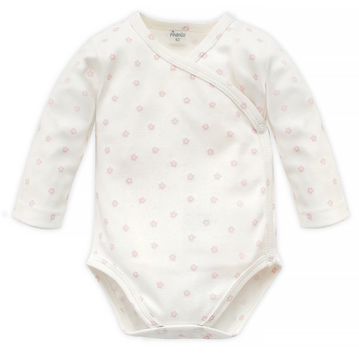 Pinokio Kids's Lovely Day Rose Wrapped Longsleeve Bodysuit