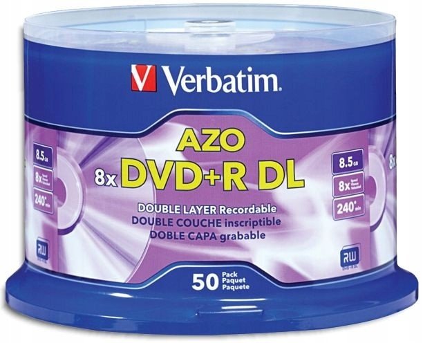 Verbatim Dvd+r DL 8,5GB 50 ks Azo W-wa MKM-003