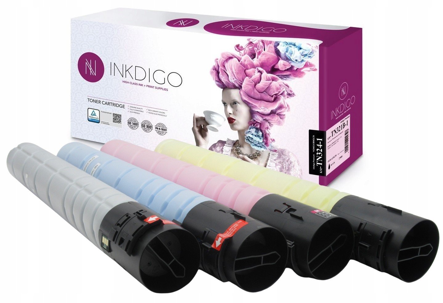 4x Toner TN324 Cmyk Minolta Bizhub C258 C308 C368