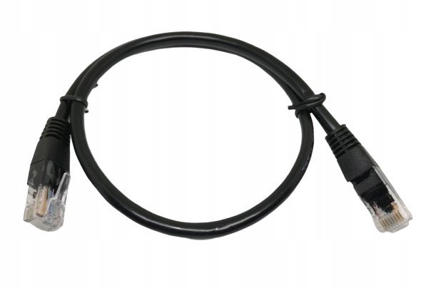 Patchcord Utp kabel 8c 0.5m Cca černý