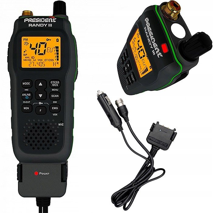 President Randy III Cb Rádio přenosné ruční Asc