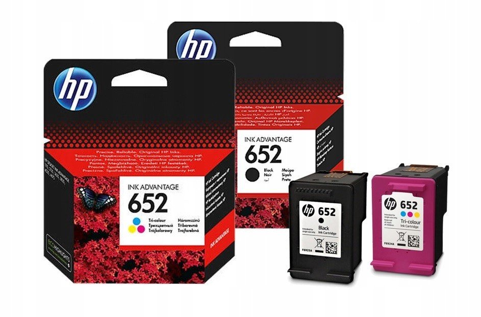 Sada inkoustů Hp 652 Černá+ Barva F6V25AE a F6V24AE