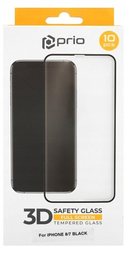 10 kusů 3D pouzdro pro iPhone 8 7 černé