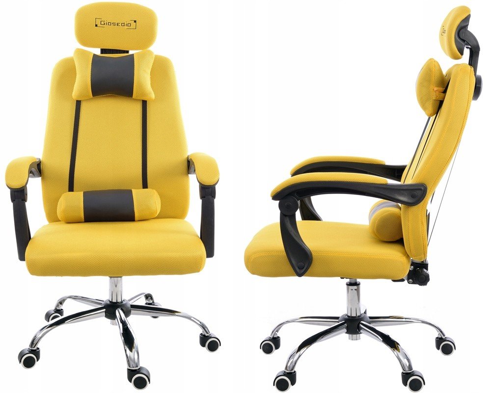 Kancelářské křeslo lehátko židle žlutá GPX013