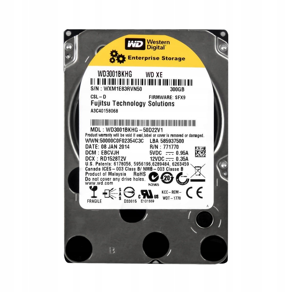 Wd Xe 300GB 10K 32MB SAS-2 2.5'' WD3001BKHG