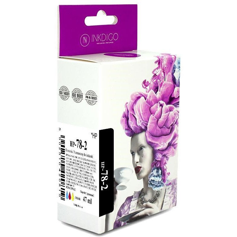 Inkoust Inkdigo (HP-78-2) barva 45ml náhrada Hp (78