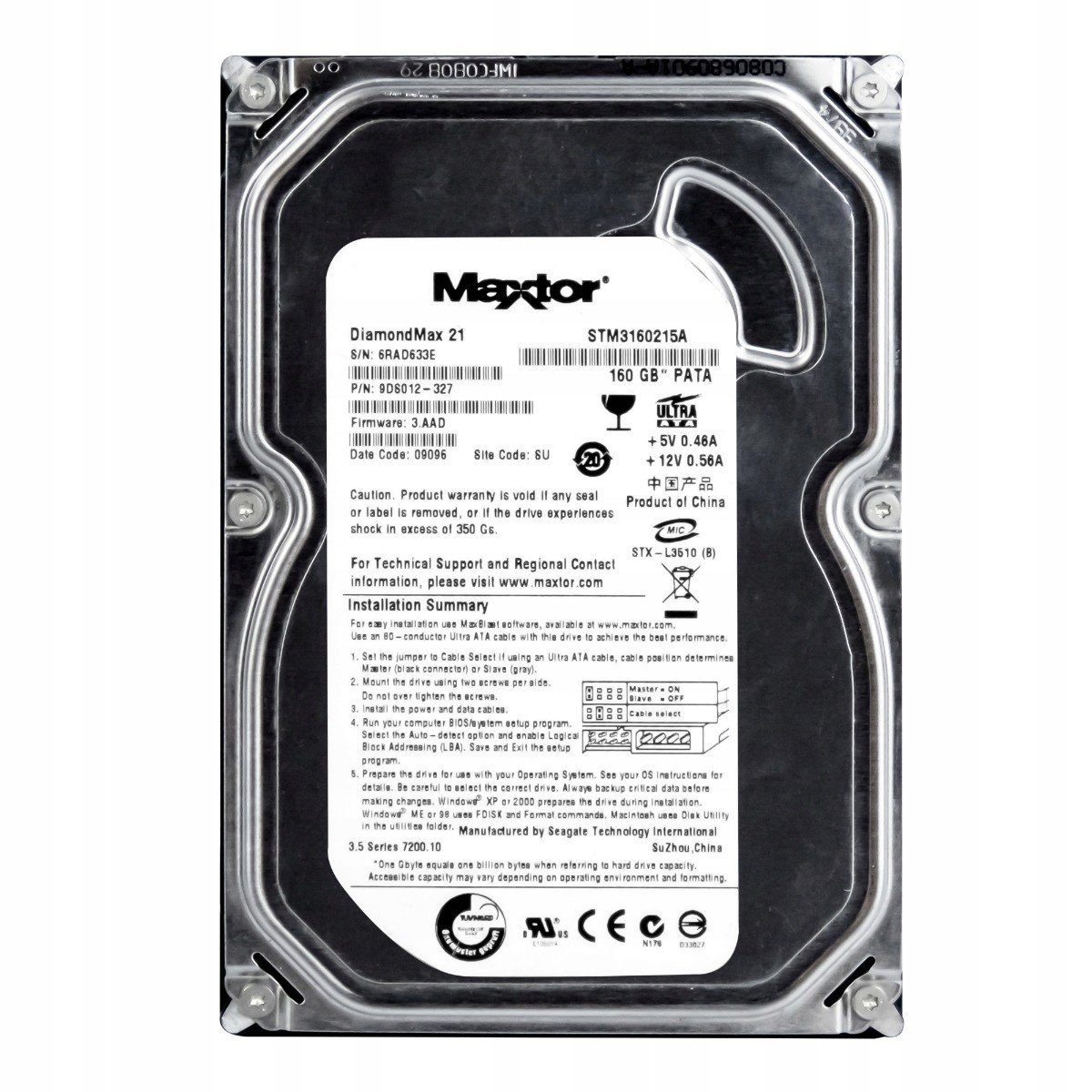 Maxtor 160GB 7.2K 2MB Ata 3.5'' STM3160215A