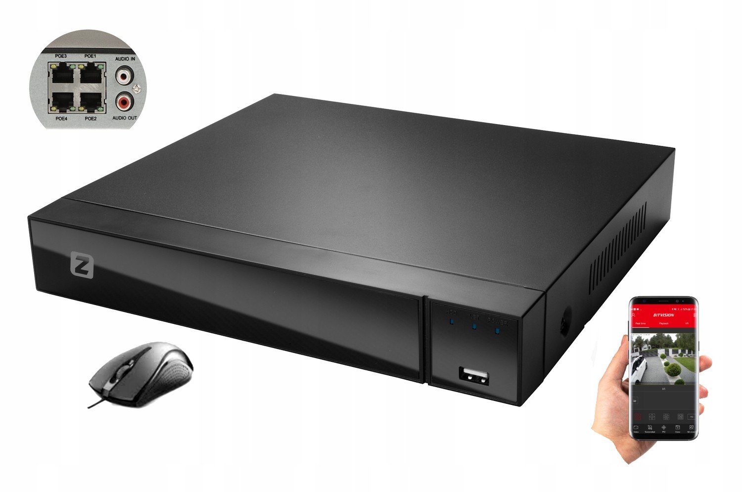 Síťový Registrace Nvr Ip 9 Kanálový 4XPOE 8MPx