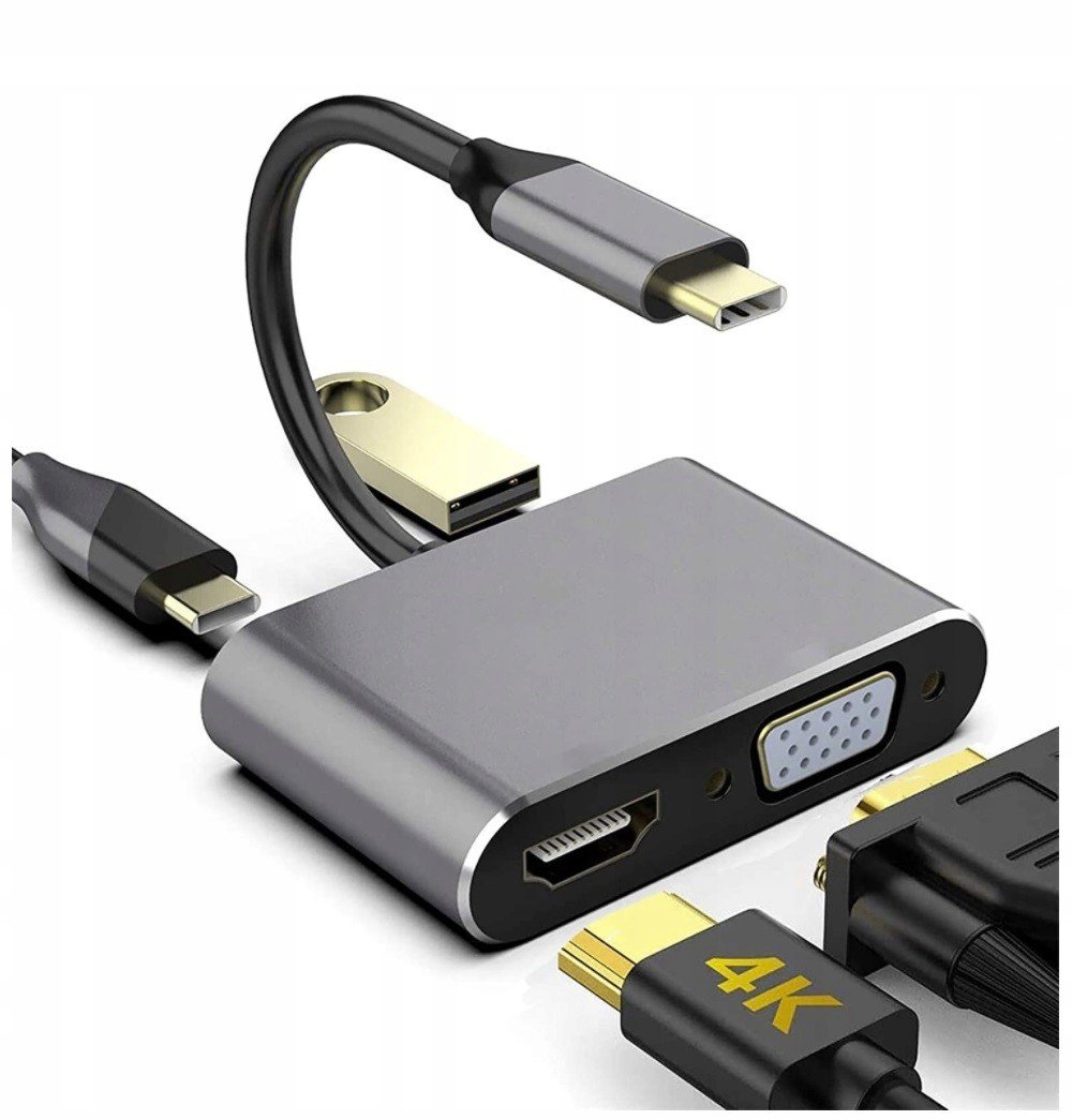 Unitek Hub Usb-c, Hdmi,vga,usb-a, Pd 100W, D1049A