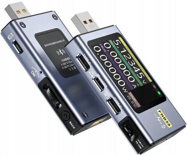 Multifunkční Usb tester Fnirsi FNB58 s Bluetooth