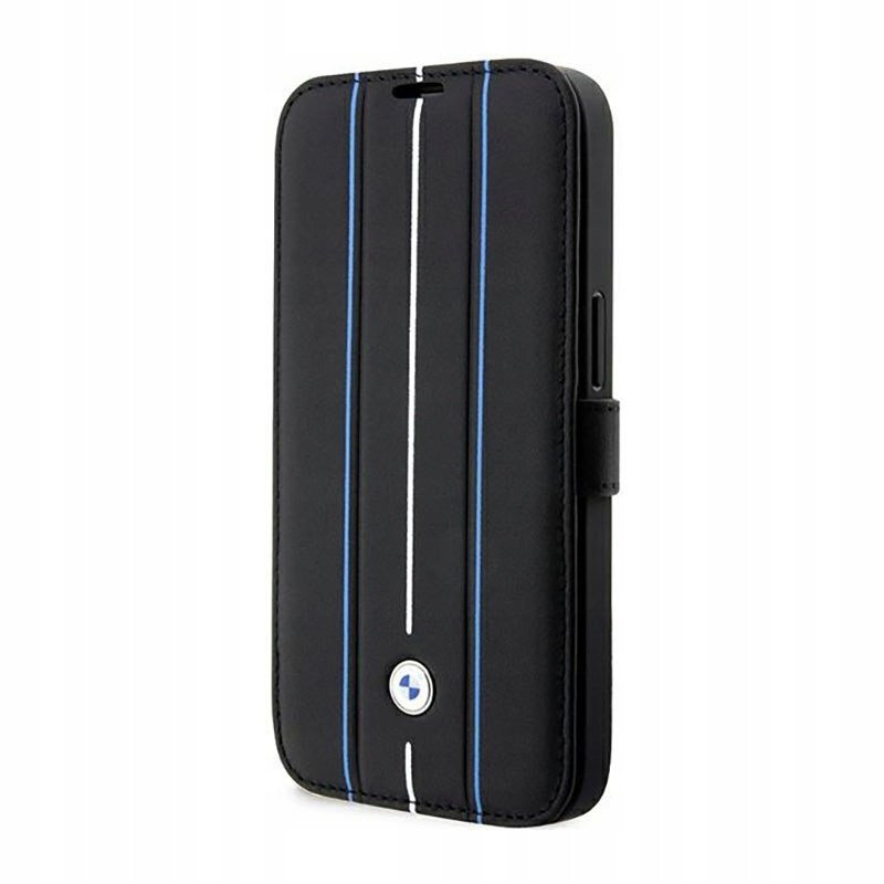 Bmw Booktype Leather Stamp Blue Lines obal na iPhone