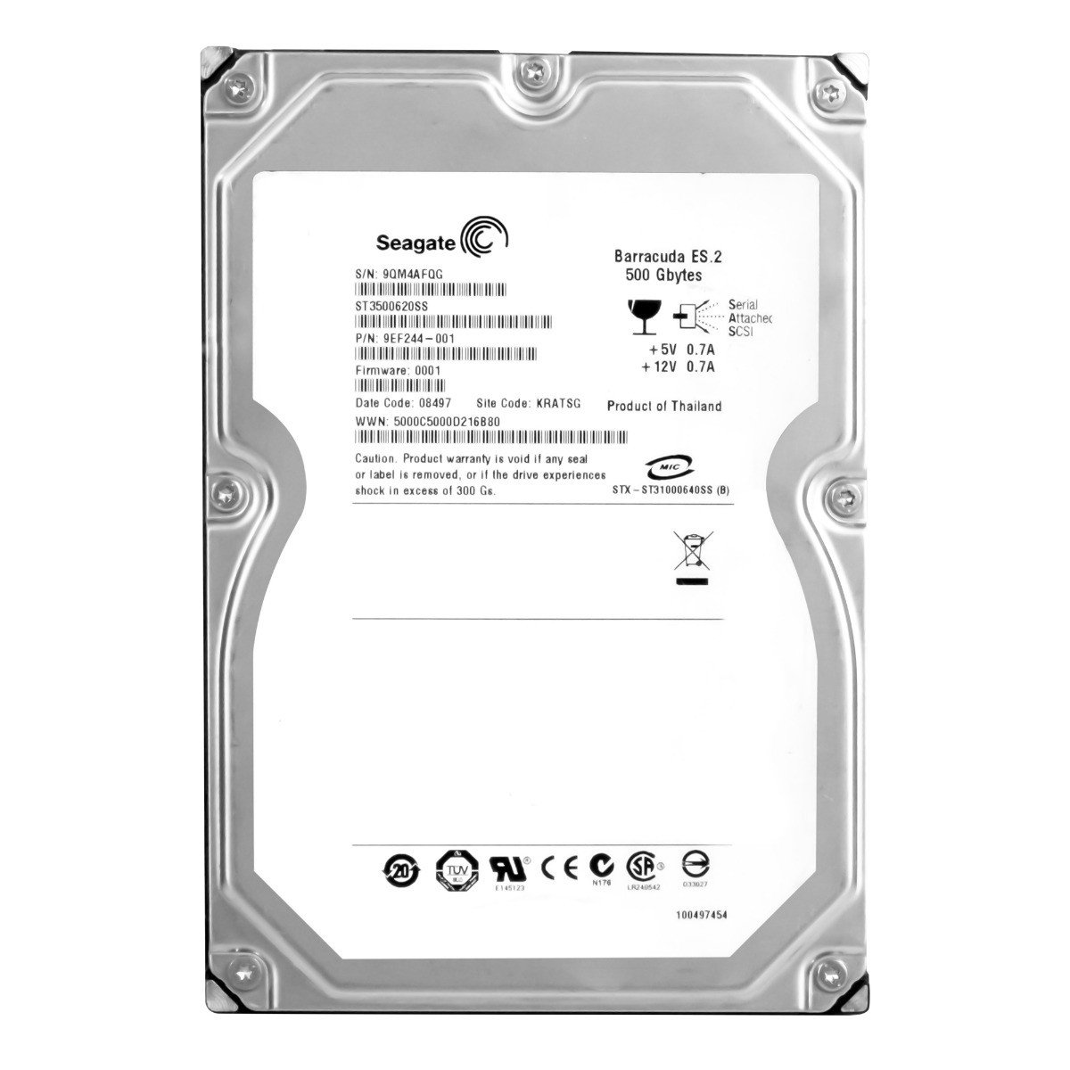 Seagate 500GB 7.2K 16MB Sas 3.5'' ST3500620SS